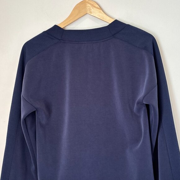 Evereve Vneck Minimalist Classic Navy Sweatshirt w/pocket Women's Size XS *L56 - Picture 13 of 16